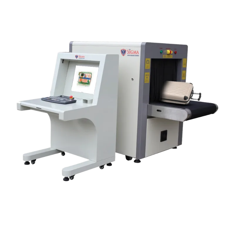 SIGMA SI-6550 X-Ray Baggage Scanner with conveyor system for security screening