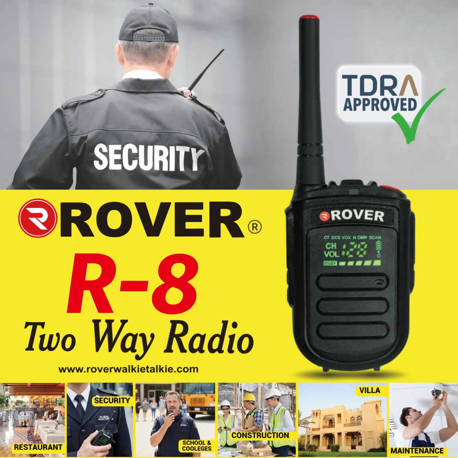 ROVER R-8 Professional UHF Two-Way Radio - Image 2