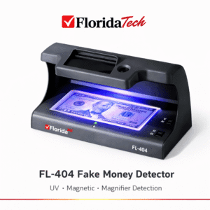 FL-404 compact UV banknote detector for retail and banking cash verification