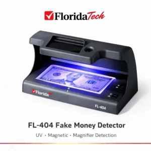 FL-404 compact UV banknote detector for retail and banking cash verification