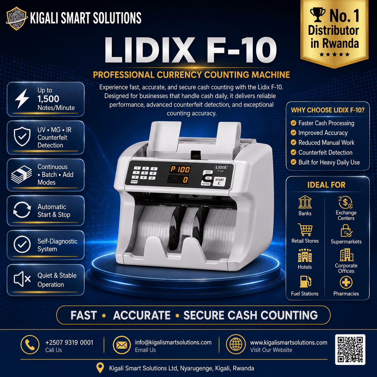 Lidix, Lidix F-10, Currency Counting Machine, Cash Counting Machine, Money Counting Machine, Banknote Counter, Cash Counter, Bill Counter, Currency Counter, UV Detection, MG Detection, IR Detection, Counterfeit Detector, Banking Equipment, Retail Equipment, Office Equipment, Financial Equipment, Commercial Currency Counter, Currency Counter UAE, Money Counter UAE