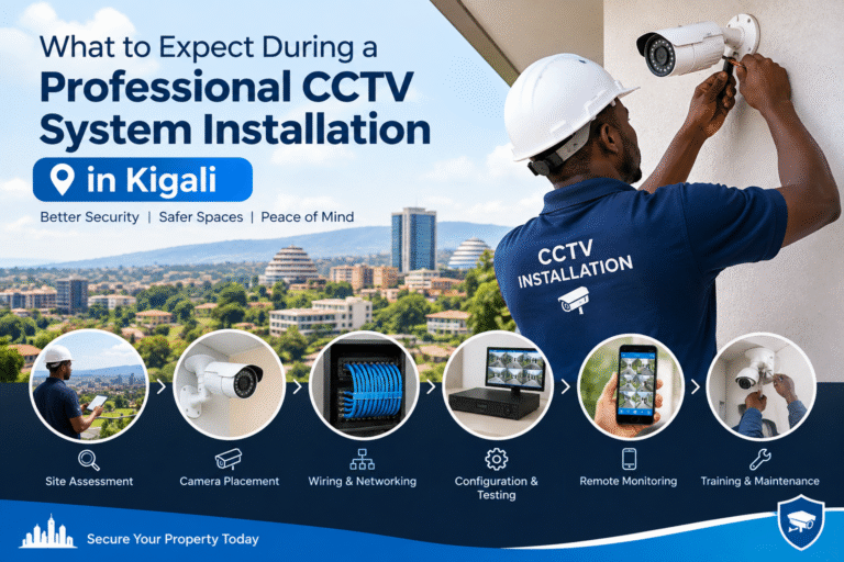 What to expect during a professional CCTV system installation in Kigaliis