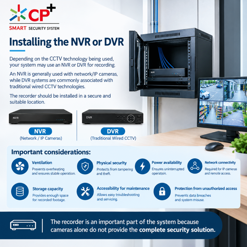 Installing the NVR or DVR